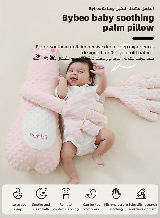 أجريون دمية تهدئة نوم الأطفال بكف مهدئ آلي، 52 أغنية آلاتية للأطفال، وسادة تربيت للمواليد، مهدئ نوم الأطفال، وسادة نوم ورضاعة للأطفال مع جهاز تحكم عن بعد، وسادة إرهاق الرضع لمنع الارتجاج، شكل بطّة لطيف. - Image 2